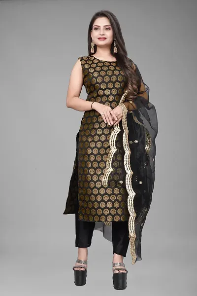 Fancy Jacquard Kurta Set For Women