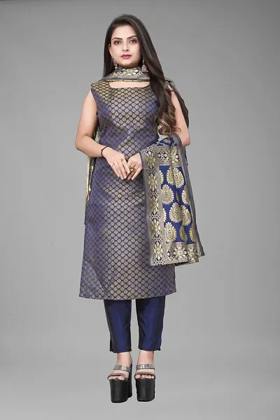 Fancy Jacquard Kurta Set For Women