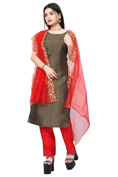 Stylish A-Line Jacquard Kurta Set