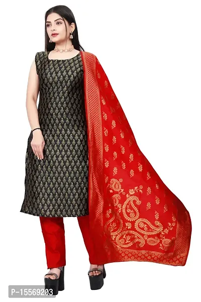 Stylish Fancy Banarasi Silk Kurta With Bottom Wear And Dupatta Set For Women