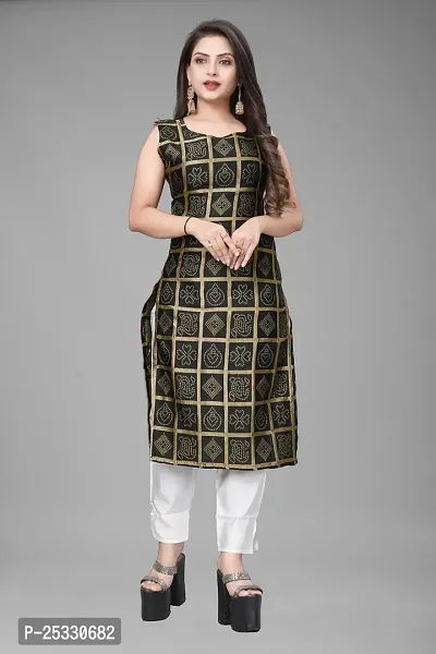 A-Line Black Woven Design Jacquard kurta Set-thumb0