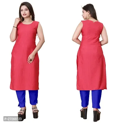 Stylish Soft Silk Kurta With Pant And Koti Set For Women-thumb2