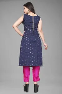 A-Line Black Woven Design Jacquard kurta Set-thumb1