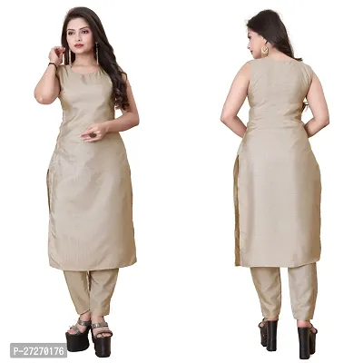 Stylish Soft Silk Kurta With Pant And Koti Set For Women-thumb2