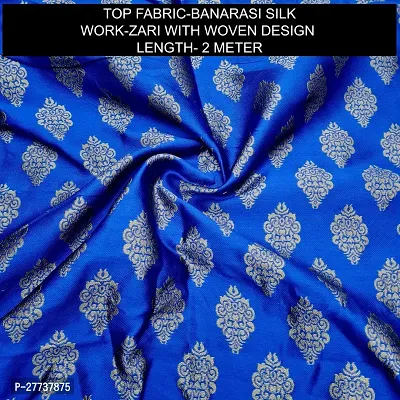 Elegant Banarasi Silk Jacquard Weave Dress Material with Dupatta For Women-thumb2