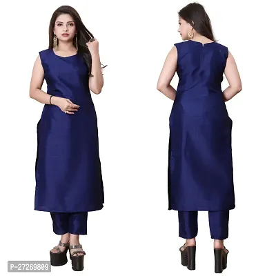 Stylish Soft Silk Kurta With Pant And Koti Set For Women-thumb2