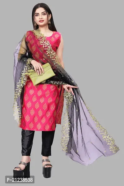 Stylish A-Line Pink Jacquard Jacquard kurta Set-thumb0