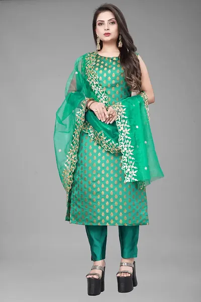 Fancy Jacquard Kurta Set For Women