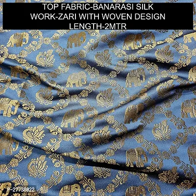 Elegant Banarasi Silk Jacquard Weave Dress Material with Dupatta For Women-thumb2