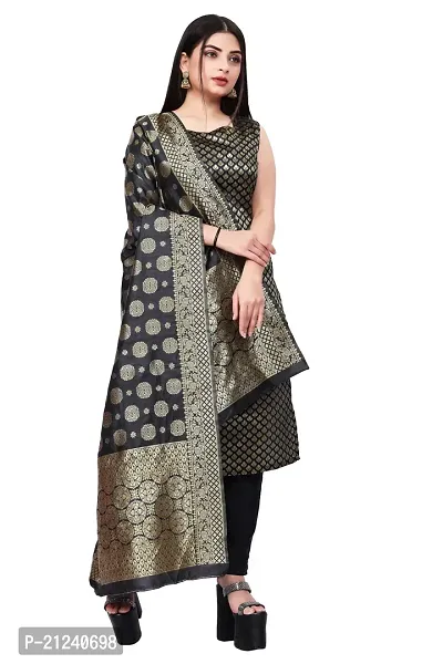 Stylish A-Line Black Jacquard Jacquard kurta Set