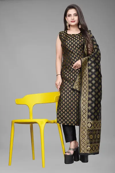 Fancy Jacquard Kurta Set For Women