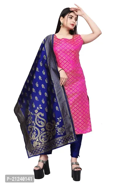 Stylish A-Line Pink Jacquard Jacquard kurta Set