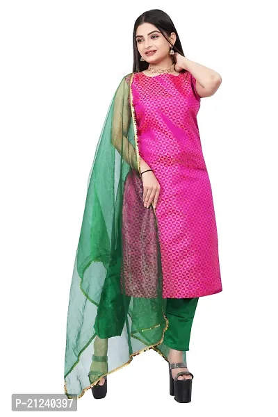 Stylish A-Line Pink Jacquard Jacquard kurta Set