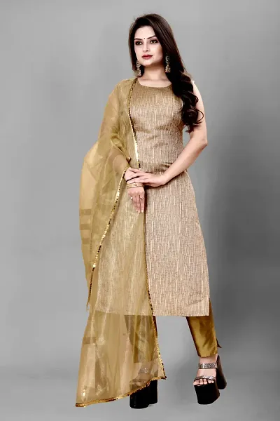 Elegant Banarasi Silk Jacquard Weave Dress Material with Dupatta For Women