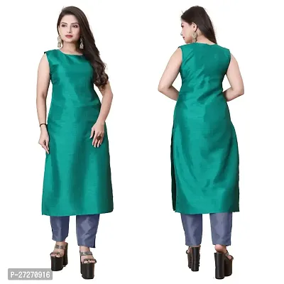 Stylish Soft Silk Kurta With Pant And Koti Set For Women-thumb2