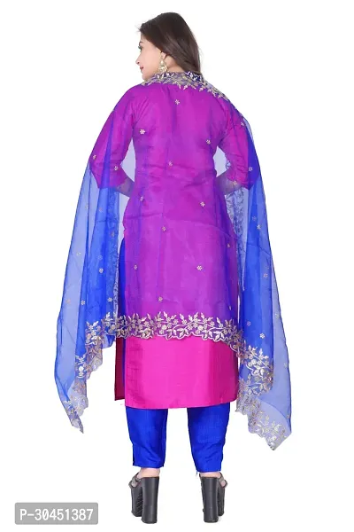 Stylish Pink Silk Kurta, Bottom And Dupatta Set For Women-thumb3