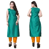 Stylish Soft Silk Kurta With Pant And Koti Set For Women-thumb1