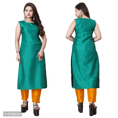 Stylish Soft Silk Kurta With Pant And Koti Set For Women-thumb2