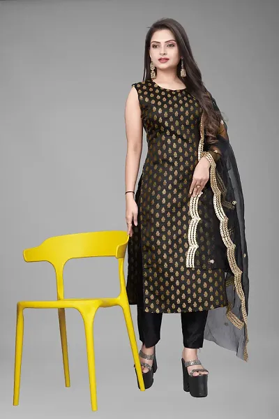 Fancy Jacquard Kurta Set For Women