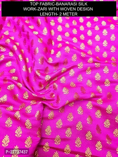 Elegant Banarasi Silk Jacquard Weave Dress Material with Dupatta For Women-thumb2