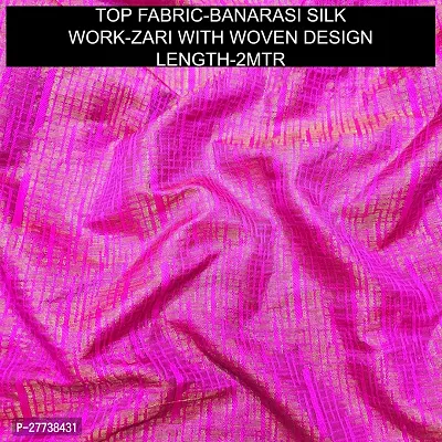 Elegant Banarasi Silk Jacquard Weave Dress Material with Dupatta For Women-thumb2