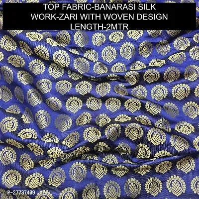 Elegant Banarasi Silk Jacquard Weave Dress Material with Dupatta For Women-thumb2