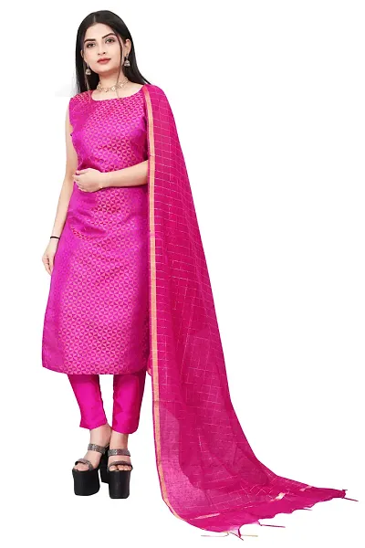 Stylish A-Line Jacquard Kurta Set