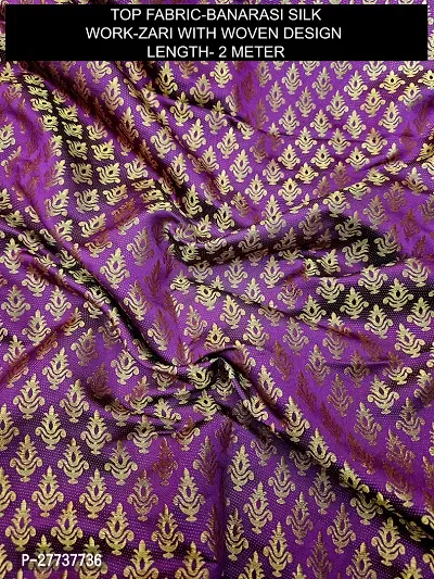 Elegant Banarasi Silk Jacquard Weave Dress Material with Dupatta For Women-thumb2