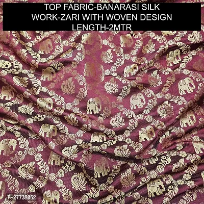 Elegant Banarasi Silk Jacquard Weave Dress Material with Dupatta For Women-thumb2