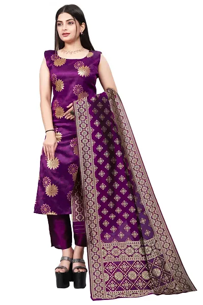 Fancy Jacquard Printed Unstitched Suit