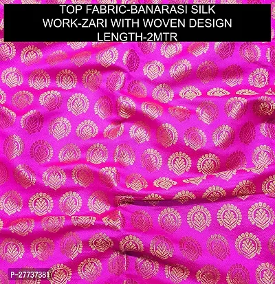 Elegant Banarasi Silk Jacquard Weave Dress Material with Dupatta For Women-thumb2