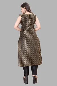 Elegant Black Woven Design Jacquard A-Line Kurta Pant With Dupatta For Women-thumb2