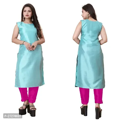 Stylish Soft Silk Kurta With Pant And Koti Set For Women-thumb2