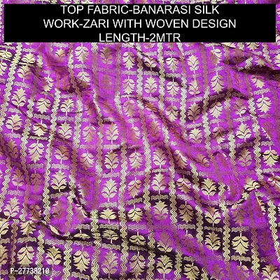 Elegant Banarasi Silk Jacquard Weave Dress Material with Dupatta For Women-thumb2