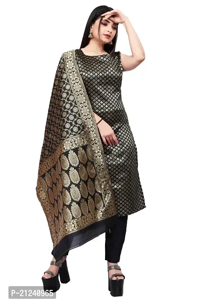 Stylish A-Line Black Jacquard Jacquard kurta Set