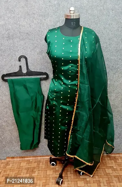 Stylish A-Line Green Jacquard Jacquard kurta Set-thumb0