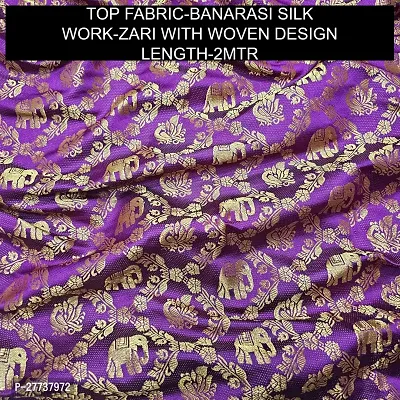 Elegant Banarasi Silk Jacquard Weave Dress Material with Dupatta For Women-thumb2