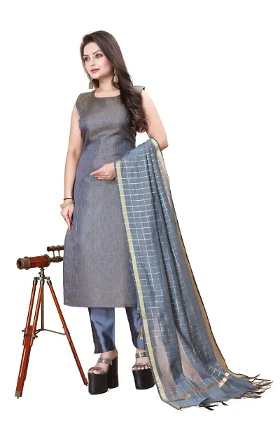 Stylish Banarasi Silk Jacquard Unstitched Suit