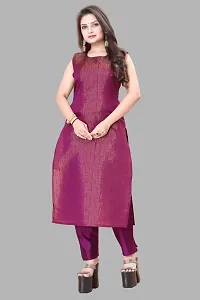 Elegant Purple Woven Design Jacquard Kurta Pant With Dupatta For Women-thumb1