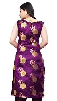 A-Line Purple Woven Design Jacquard Kurti-thumb1