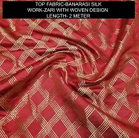 Elegant Banarasi Silk Jacquard Weave Dress Material with Dupatta For Women-thumb1