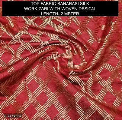 Elegant Banarasi Silk Jacquard Weave Dress Material with Dupatta For Women-thumb2