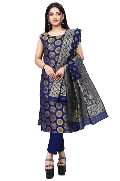 Stylish A-Line Jacquard Kurta Set