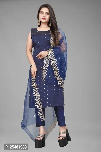 Elegant White Jacquard Jacquard Weave Dress Material With Dupatta For Women