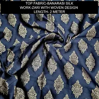 Elegant Banarasi Silk Jacquard Weave Dress Material with Dupatta For Women-thumb1