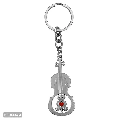 Musician Guitar Music Sign With Teddy Keychain