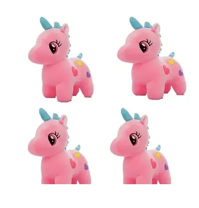 Unicorn Teddy Bear Plush Soft Toy Cute Kids Birthday Animal Baby Boys Girls 25 cm Pink PACK OF 4