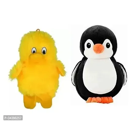 Soft Toys Cute Duck Super Plush Penguin Toy 25 Cm Black Soft Toy PACK OF 2-thumb0