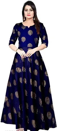 Women Stylish Rayon Slub Anarkali Kurta-thumb1