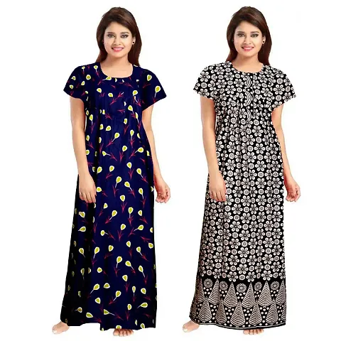 Pack Of 2 Nighty For Women Combo/Night Gown